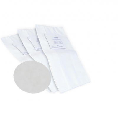 Sac électrostatique et filtre rond - 4 dents - Paquet de 3 sacs et 1 filtre rond inclus